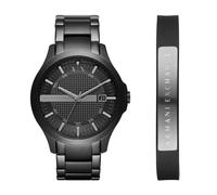 Armani Exchange AX7101 HAMPTON Set cadeau bracelet&montre hommes noir