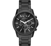 Armani Exchange Montre pour homme , mouvement chronographe, boîtier en acier inoxydable noir de 44 mm avec bracelet en acier inoxydable, AX1722