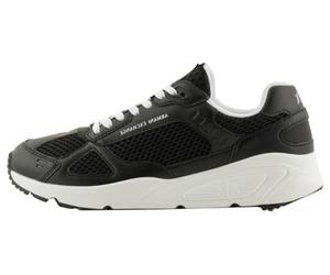 Armani Exchange Baskets Bronx pour Homme - Inserts en polyuréthane - Laces Blancs, Noir, 44.5 EU