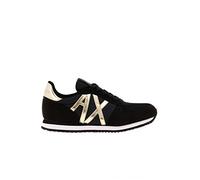 Armani Exchange Baskets décontractées Logo Or, Noir