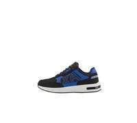 Armani Exchange Baskets Dusseldorf gaufrées à Motifs géométriques pour Homme, Black Bluette, 44 EU