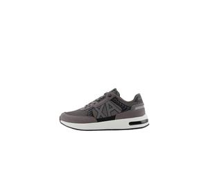 Armani Exchange Baskets Dusseldorf gaufrées à Motifs géométriques pour Homme, Iron Black, 44 EU
