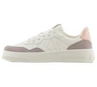 Armani Exchange Baskets Seattle pour Femme, détails en Daim, Logo brodé, Blanc cassé, Taupe, Rose, 38.5 EU