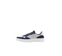 Armani Exchange Baskets Seattle pour Homme, détails en Daim, Logo brodé, Gris Bleu Marine., 40 EU