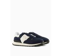 Armani Exchange Baskets XUX181 pour homme, Bleu marine et blanc., 43 EU
