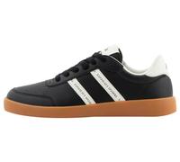 Armani Exchange Berlin, Baskets avec Logo Double Bande pour Femme, Black Off White, 38.5 EU