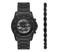 Armani Exchange Hommes Analogique Quartz Montre avec Bracelet en Acier Inoxydable AX7163SET