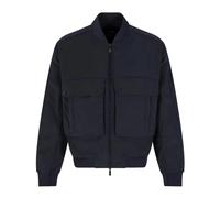Armani Exchange - Bomber en tissu stretch avec fermeture éclair - Homme - Vestes - Bleu - Taille: XL