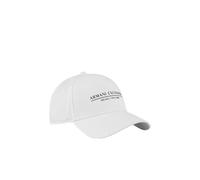 Armani Exchange Casquette de Baseball avec Logo Milano/New York, Blanc, Taille Unique Homme