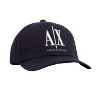 Armani Exchange Casquette baseball homme – visière incurvée, logo contrasté – Bleu TU