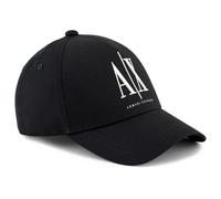 Armani Exchange Casquette de baseball Visière incurvée, logo contrasté Black Beauty Taille Unique