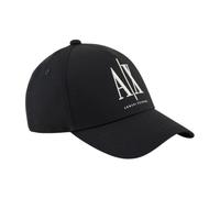 Armani Exchange - Casquette en Coton Imprimé Noir avec Boucle - Homme - Accessoires - Noir - Taille: ONE Size