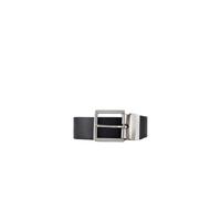 Armani Exchange - Ceinture en cuir avec boucle rectangulaire - Homme - Accessoires - Noir - Taille: 2XS
