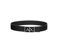 Armani Exchange - Ceinture en cuir réversible - Femme - Accessoires - Noir - Taille: 90 CM