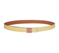 Armani Exchange Ceinture pour femme, durable, réversible, avec boucle avec logo, Whiskey/Light Bamboo, 105