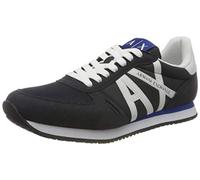 Armani Exchange Chaussure de Course rétro avec Logo Bleu Marine