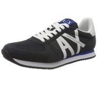 Armani Exchange Chaussure de Course rétro avec Logo Bleu Marine