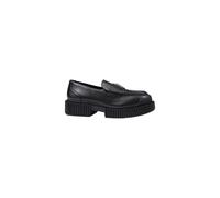 Armani Exchange - Chaussures plates en cuir noir - Femme - Chaussures - Noir - Taille: 41 EU