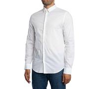 Armani Exchange Chemise boutonnée en Popeline Extensible pour Homme, Blanc, Taille XS