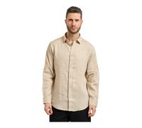 Armani Exchange - Chemise en lin coupe classique - Homme - Chemises - Beige - Taille: XL