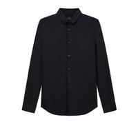 Armani Exchange - Chemise Popeline Coupe Slim - Homme - Chemises - Noir - Taille: L