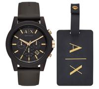 Armani Exchange Montre homme AX7105 – Chronographe, boîtier 45 mm silicone noir
