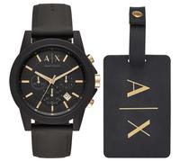 Armani Exchange coffret cadeau homme montre Outerbanks et bracelet de bagage AX7105