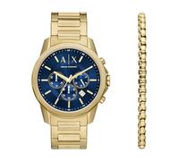 ARMANI EXCHANGE Coffret Montre chronographe, en Acier Inoxydable, doré, et Bracelet, pour Homme, AX7151SET