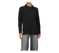 Armani Exchange - Concealed-button Crewneck Shirt - Femme - Blouses et Chemises - Noir - Taille: 42 FR