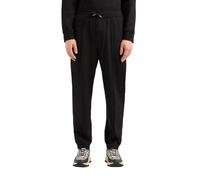 Armani Exchange Cotton French Terry Sweatpant Wiith Front Pleat Detail Homme Sweatpants, Noir, L