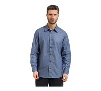 Armani Exchange - Cotton Shirt - Homme - Chemises - Bleu - Taille: XL
