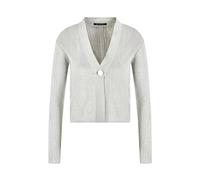 Armani Exchange - Cropped V-neck Cardigan - Femme - Pulls - Gris - Taille: 42 FR