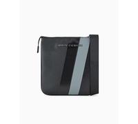 Armani Exchange Dylan Flat Crossbody, Sac à bandoulière Plat Hommes, Noir/Noir, Taille Unique