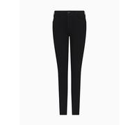 Armani Exchange Essential, 5 Pockets, Tonal Patch Logo Jeans, Noir/Denim, 32W x 32L Long Femme
