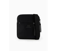 Armani Exchange Sac bandoulière noir, imitation de cuir, homme