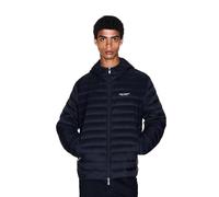 Armani Exchange Essential, Long Sleeve Padded Side Lettering Logo Veste, Bleu foncé, L Hommes