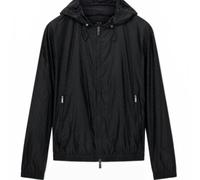 Armani Exchange Veste texturée pour homme, avec logo monogramme monogramme, noir, taille L, Noir, L