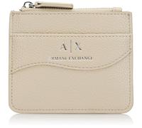Armani Exchange Essential, Wave, Logo imprimé argenté, Accessoire de Voyage-Porte-Cartes pour Femme, Pisco, Taille Unique