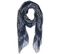 Armani Exchange Essentiel, Modal imprimé Écharpe, Bleu, Taille Unique Femme