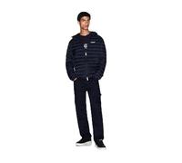 Armani Exchange Veste rembourrée Essentiel pour homme manches longues logo sur le côté bleu marine L