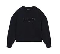 Armani Exchange - Felpa logo Strass Girocollo - Femme - Sweatshirts et sweats à capuche - Noir - Taille: 40 FR