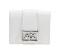Armani Exchange, Femme, Accessoires, Blanc, Taille: ONE Size Portefeuille Bouton Automatique avec Compartiments Intérieurs