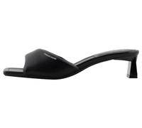 Armani Exchange Femme Dalia, Bande Souple, Petit Logo Sandales à Talons, Noir, 37.5 EU