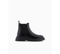Armani Exchange Femme Margot, Metal Logo, Ribbed Band Bateau, Noir, 40.5 EU