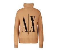 Armani Exchange, Femme, Pulls, Beige, Taille: 36 FR SweaT-shirt Beige en Laine Aw24 Col Polo