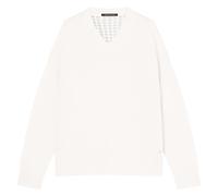 Armani Exchange, Femme, Pulls, Blanc, Taille: 36 FR Strickpullover mit V-Ausschnitt