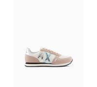 Armani Exchange Femme Rio Side Logo Basket, Off White Mirage, 36.5 EU