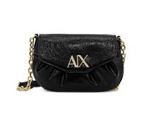Armani Exchange, Femme, Sacs, Noir, Taille: ONE Size Sac bandoulière Craquelé à effet logo