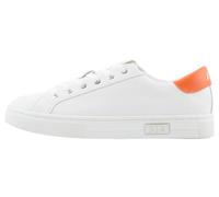 Armani Exchange Femme Semelle Mina Cup, Languette arrière Logo en métal sur Le côté Basket, OP White Orange, 41 EU