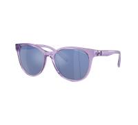 Armani Exchange Femme Sunglass AX4144SU - Couleur du Monture: Violet transparent brillant, Couleur de Lentille: Bleu violet argent miroir